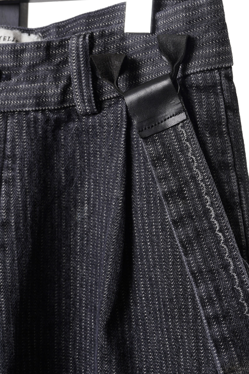 画像をギャラリービューアに読み込む, A TENTATIVE ATELIER exclusive George II PAINTER'S CROSS BAND PANTS (WASHED BLACK STRIPE)