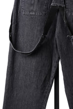 画像をギャラリービューアに読み込む, A TENTATIVE ATELIER exclusive George II PAINTER'S CROSS BAND PANTS (WASHED BLACK STRIPE)