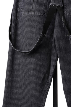 画像をギャラリービューアに読み込む, A TENTATIVE ATELIER exclusive George II PAINTER'S CROSS BAND PANTS (WASHED BLACK STRIPE)