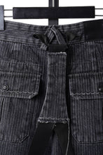 画像をギャラリービューアに読み込む, A TENTATIVE ATELIER exclusive George II PAINTER'S CROSS BAND PANTS (WASHED BLACK STRIPE)
