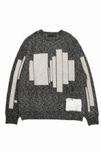 画像をギャラリービューアに読み込む, 【SAMPLE SALE】A.F ARTEFACT GEO PATTERN KNIT TOPS (GREY x BEIGE)