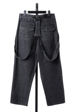 画像をギャラリービューアに読み込む, A TENTATIVE ATELIER exclusive George II PAINTER'S CROSS BAND PANTS (WASHED BLACK STRIPE)