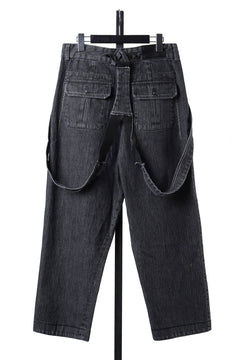 画像をギャラリービューアに読み込む, A TENTATIVE ATELIER exclusive George II PAINTER'S CROSS BAND PANTS (WASHED BLACK STRIPE)