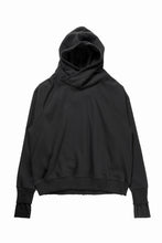Load image into Gallery viewer, thom/krom RAGLAN SLEEVE HOODIE / SMOOTH SWEAT JERSEY (BLACK)