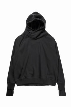 Load image into Gallery viewer, thom/krom RAGLAN SLEEVE HOODIE / SMOOTH SWEAT JERSEY (BLACK)