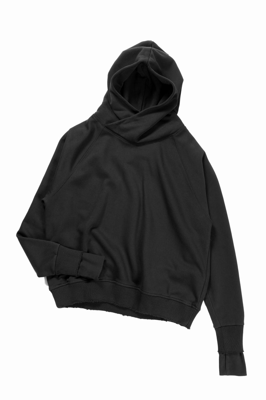Load image into Gallery viewer, thom/krom RAGLAN SLEEVE HOODIE / SMOOTH SWEAT JERSEY (BLACK)