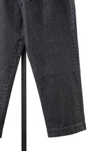 画像をギャラリービューアに読み込む, A TENTATIVE ATELIER exclusive Gysin HAND STITCHES BUCKLE PANTS (WASHED BLACK STRIPE)