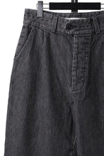 画像をギャラリービューアに読み込む, A TENTATIVE ATELIER exclusive Gysin HAND STITCHES BUCKLE PANTS (WASHED BLACK STRIPE)