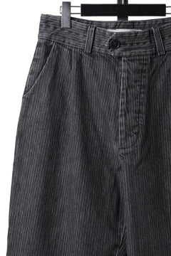 画像をギャラリービューアに読み込む, A TENTATIVE ATELIER exclusive Gysin HAND STITCHES BUCKLE PANTS (WASHED BLACK STRIPE)