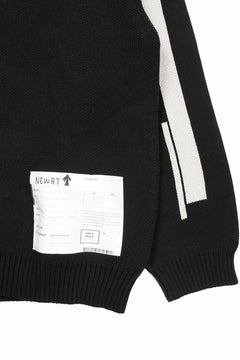 画像をギャラリービューアに読み込む, 【SAMPLE SALE】A.F ARTEFACT GEO PATTERN COTTON KNIT TOPS / (BLACK x IVORY)