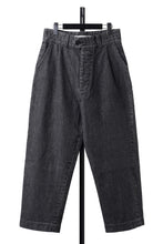 画像をギャラリービューアに読み込む, A TENTATIVE ATELIER exclusive Gysin HAND STITCHES BUCKLE PANTS (WASHED BLACK STRIPE)