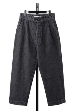 画像をギャラリービューアに読み込む, A TENTATIVE ATELIER exclusive Gysin HAND STITCHES BUCKLE PANTS (WASHED BLACK STRIPE)
