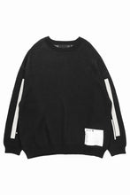 画像をギャラリービューアに読み込む, 【SAMPLE SALE】A.F ARTEFACT GEO PATTERN COTTON KNIT TOPS / (BLACK x IVORY)