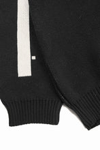 画像をギャラリービューアに読み込む, 【SAMPLE SALE】A.F ARTEFACT GEO PATTERN COTTON KNIT TOPS / (BLACK x IVORY)