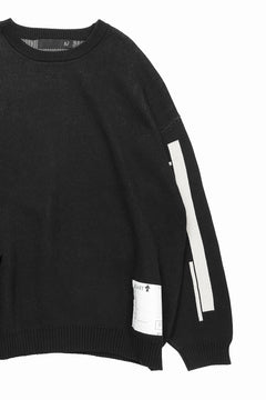 画像をギャラリービューアに読み込む, 【SAMPLE SALE】A.F ARTEFACT GEO PATTERN COTTON KNIT TOPS / (BLACK x IVORY)