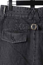 画像をギャラリービューアに読み込む, A TENTATIVE ATELIER exclusive Gysin HAND STITCHES BUCKLE PANTS (WASHED BLACK STRIPE)