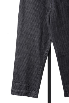 画像をギャラリービューアに読み込む, A TENTATIVE ATELIER exclusive Gysin HAND STITCHES BUCKLE PANTS (WASHED BLACK STRIPE)