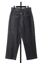 画像をギャラリービューアに読み込む, A TENTATIVE ATELIER exclusive Gysin HAND STITCHES BUCKLE PANTS (WASHED BLACK STRIPE)