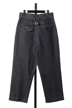 画像をギャラリービューアに読み込む, A TENTATIVE ATELIER exclusive Gysin HAND STITCHES BUCKLE PANTS (WASHED BLACK STRIPE)