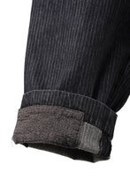 画像をギャラリービューアに読み込む, A TENTATIVE ATELIER exclusive Gysin HAND STITCHES BUCKLE PANTS (WASHED BLACK STRIPE)