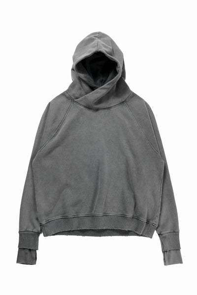 thom/krom RAGLAN SLEEVE HOODIE / SMOOTH SWEAT JERSEY (USED GREY)