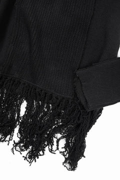 画像をギャラリービューアに読み込む, 【SAMPLE SALE】A.F ARTEFACT TURTLE NECK KNIT TOP with FRINGE / BREND WOOL (BLACK)