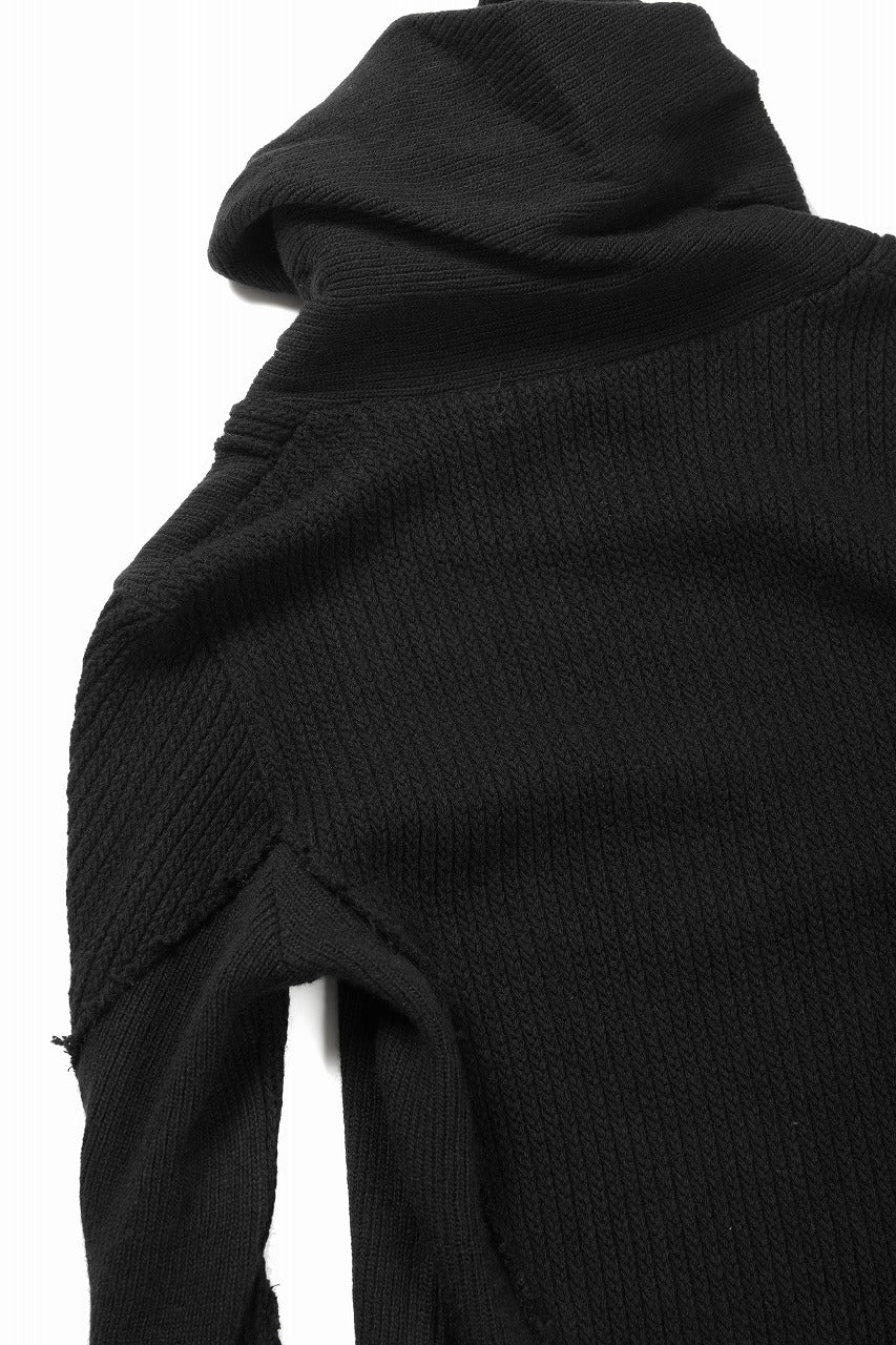 画像をギャラリービューアに読み込む, 【SAMPLE SALE】A.F ARTEFACT TURTLE NECK KNIT TOP with FRINGE / BREND WOOL (BLACK)