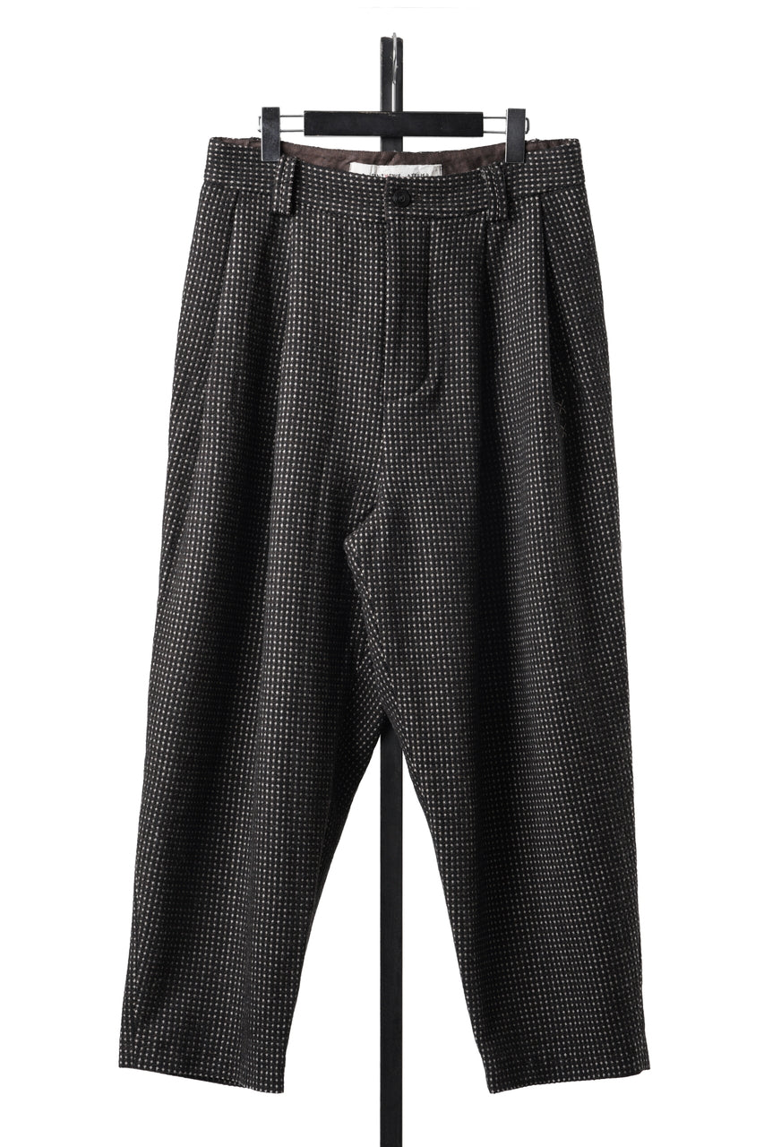 画像をギャラリービューアに読み込む, A TENTATIVE ATELIER exclusive Gale PLEAT WOOLEN PAINTER'S PANTS (DARK BROWN)