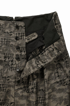 画像をギャラリービューアに読み込む, KLASICA "SABRON 66" RE CONSTRUCTED MID PANTS / BACK JACQUARD HOUND TOOTH CAMO (FOREST)