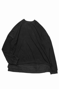 画像をギャラリービューアに読み込む, 【SAMPLE SALE】A.F ARTEFACT OVERSIZED KNIT TOPS with LUXURY TWEED ZIP POCKET (BLACK)