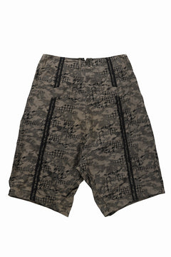画像をギャラリービューアに読み込む, KLASICA "SABRON 66" RE CONSTRUCTED MID PANTS / BACK JACQUARD HOUND TOOTH CAMO (FOREST)