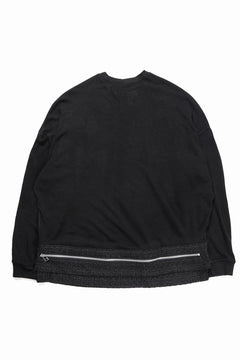 画像をギャラリービューアに読み込む, 【SAMPLE SALE】A.F ARTEFACT OVERSIZED KNIT TOPS with LUXURY TWEED ZIP POCKET (BLACK)
