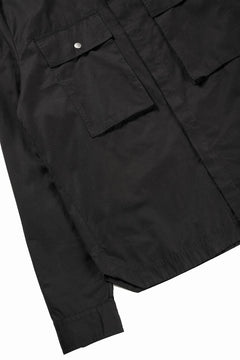 画像をギャラリービューアに読み込む, thom/krom FLAP CHEST POCKET SHIRT JACKET / PEACHED COTTON MIX (BLACK)