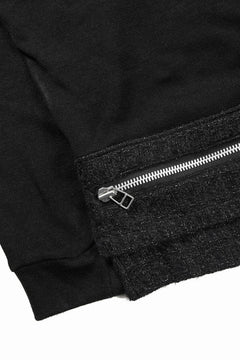 画像をギャラリービューアに読み込む, 【SAMPLE SALE】A.F ARTEFACT OVERSIZED KNIT TOPS with LUXURY TWEED ZIP POCKET (BLACK)