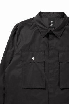 画像をギャラリービューアに読み込む, thom/krom FLAP CHEST POCKET SHIRT JACKET / PEACHED COTTON MIX (BLACK)