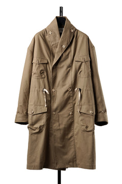 画像をギャラリービューアに読み込む, A TENTATIVE ATELIER exclusive Josef K. SHAWL COLLAR MILITARY COAT w FLEECE LINING (TAN)