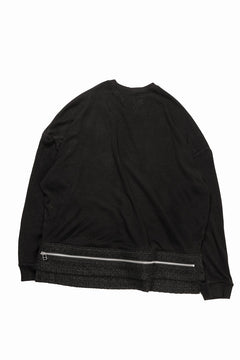 画像をギャラリービューアに読み込む, 【SAMPLE SALE】A.F ARTEFACT OVERSIZED KNIT TOPS with LUXURY TWEED ZIP POCKET (BLACK)