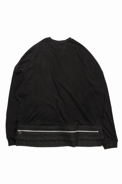 画像をギャラリービューアに読み込む, 【SAMPLE SALE】A.F ARTEFACT OVERSIZED KNIT TOPS with LUXURY TWEED ZIP POCKET (BLACK)