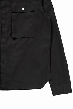 画像をギャラリービューアに読み込む, thom/krom FLAP CHEST POCKET SHIRT JACKET / PEACHED COTTON MIX (BLACK)