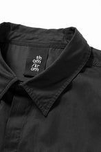 画像をギャラリービューアに読み込む, thom/krom FLAP CHEST POCKET SHIRT JACKET / PEACHED COTTON MIX (BLACK)