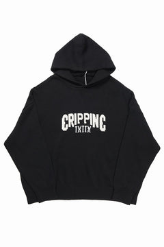 画像をギャラリービューアに読み込む, 【SAMPLE SALE】A.F ARTEFACT CRIPPING KNIT HOODIE / OVER SIZED FIT (BLACK x IVORY)