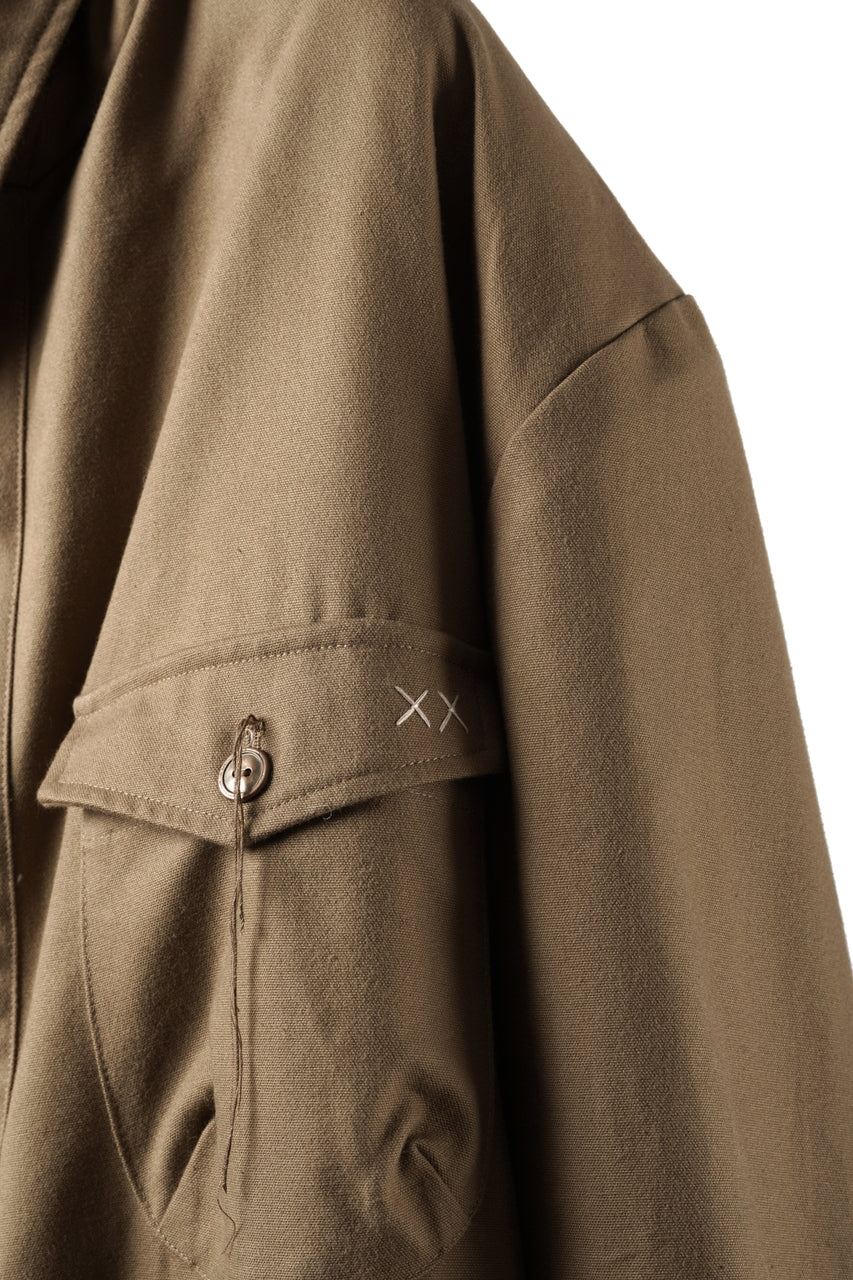 画像をギャラリービューアに読み込む, A TENTATIVE ATELIER exclusive Josef K. SHAWL COLLAR MILITARY COAT w FLEECE LINING (TAN)