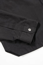 画像をギャラリービューアに読み込む, thom/krom FLAP CHEST POCKET SHIRT JACKET / PEACHED COTTON MIX (BLACK)