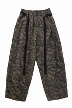 画像をギャラリービューアに読み込む, KLASICA "OVUM" EGG SHAPE EASY TROUSERS / BACK JACQUARD HOUND TOOTH CAMO (FOREST)