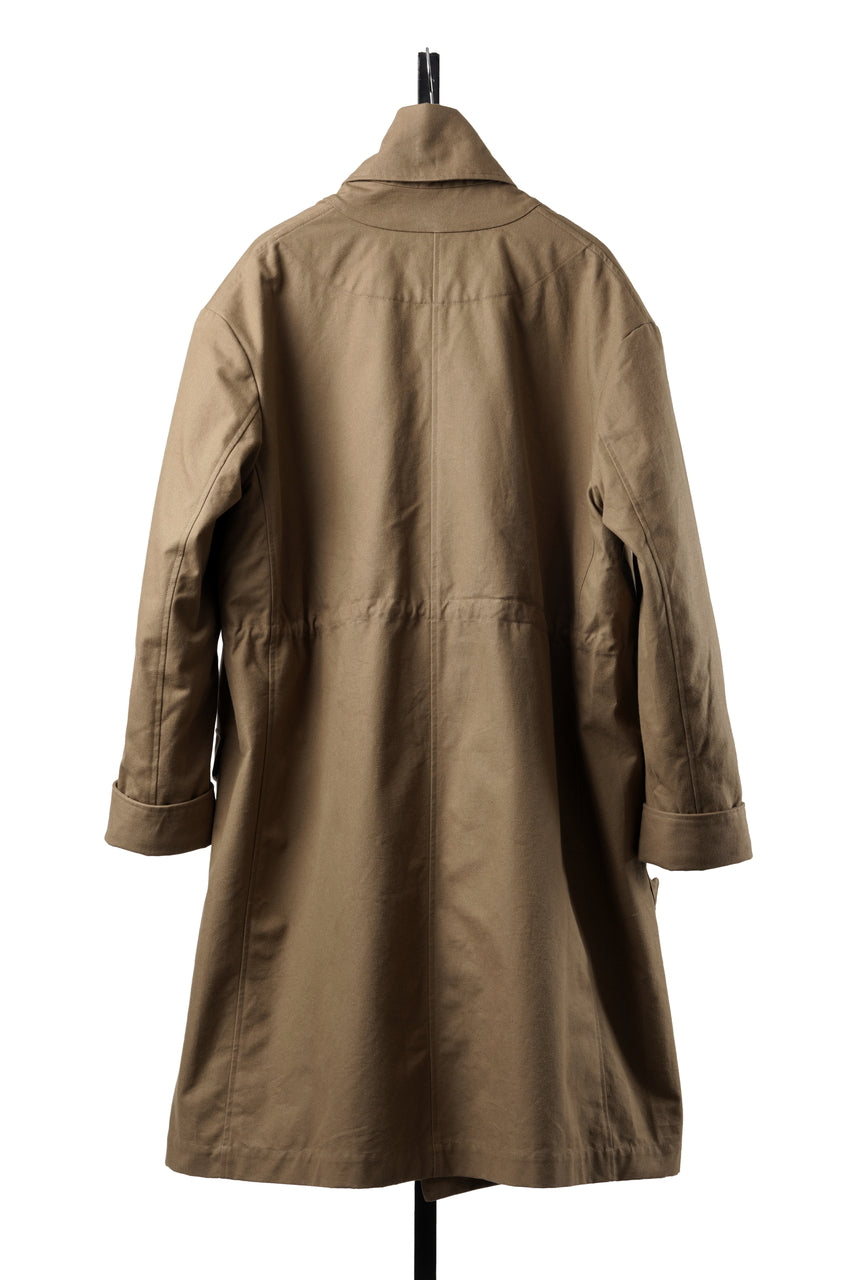 画像をギャラリービューアに読み込む, A TENTATIVE ATELIER exclusive Josef K. SHAWL COLLAR MILITARY COAT w FLEECE LINING (TAN)