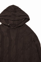 画像をギャラリービューアに読み込む, 【SAMPLE SALE】A.F ARTEFACT CABLE KNIT HOODIE / OVER SIZED FIT (BROWN)