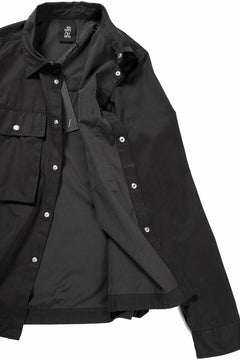 画像をギャラリービューアに読み込む, thom/krom FLAP CHEST POCKET SHIRT JACKET / PEACHED COTTON MIX (BLACK)