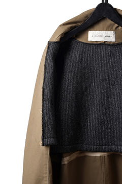 画像をギャラリービューアに読み込む, A TENTATIVE ATELIER exclusive Josef K. SHAWL COLLAR MILITARY COAT w FLEECE LINING (TAN)