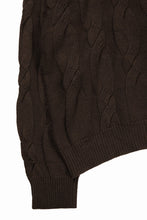 画像をギャラリービューアに読み込む, 【SAMPLE SALE】A.F ARTEFACT CABLE KNIT HOODIE / OVER SIZED FIT (BROWN)