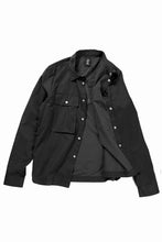 画像をギャラリービューアに読み込む, thom/krom FLAP CHEST POCKET SHIRT JACKET / PEACHED COTTON MIX (BLACK)